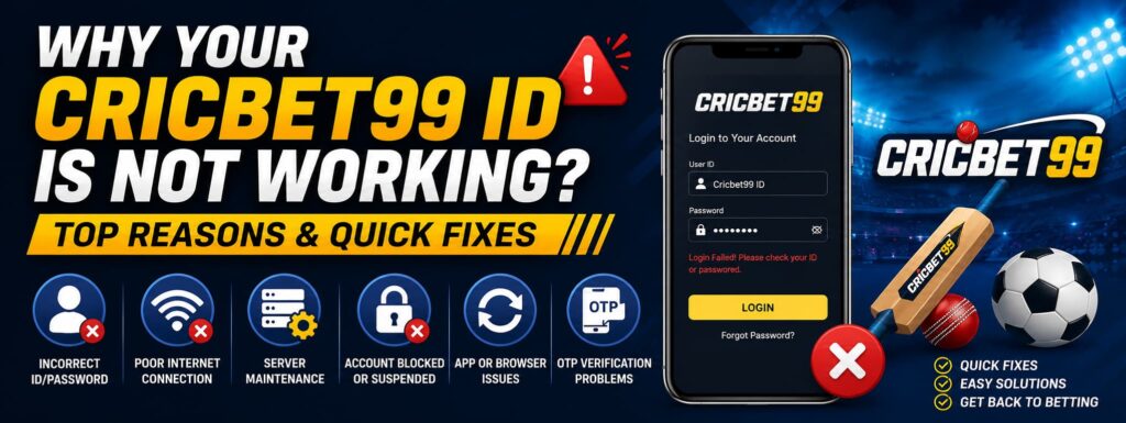 Cricbet99 ID Is Not Working
