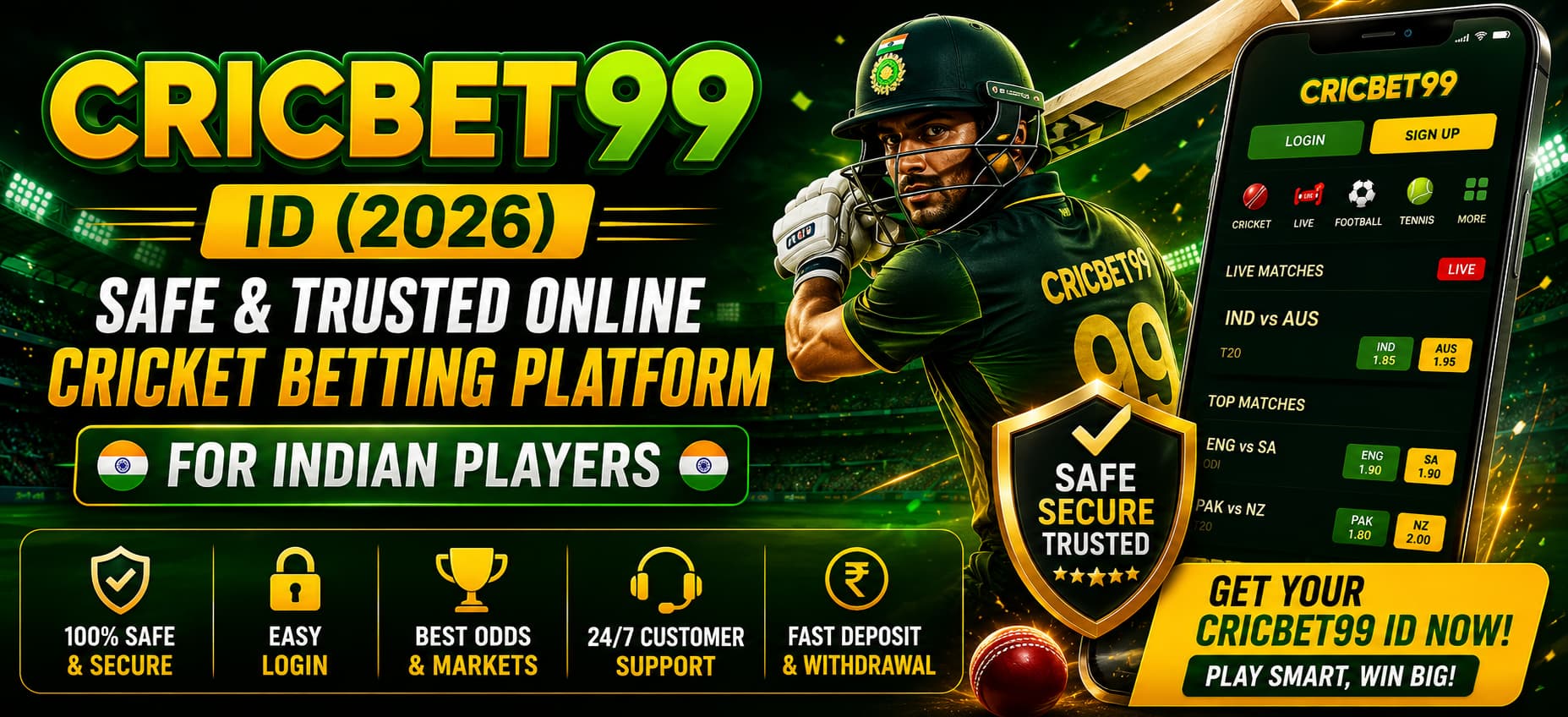 Cricbet99 ID 2026 online cricket betting platform for Indian cricket users