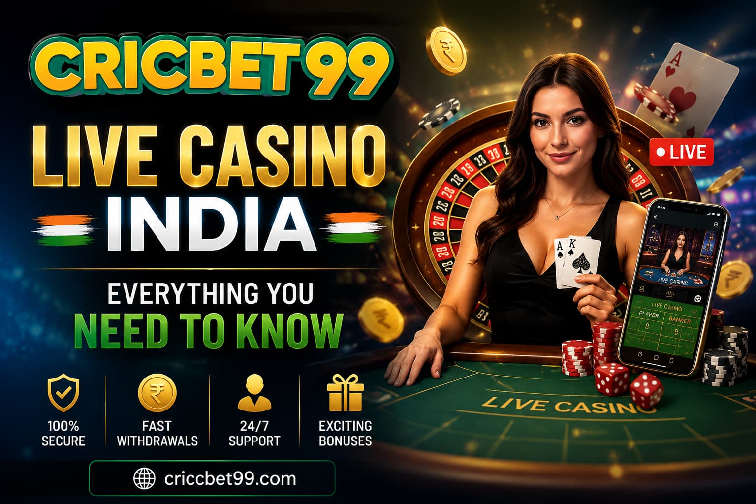 Cricbet99 live casino India dashboard interface