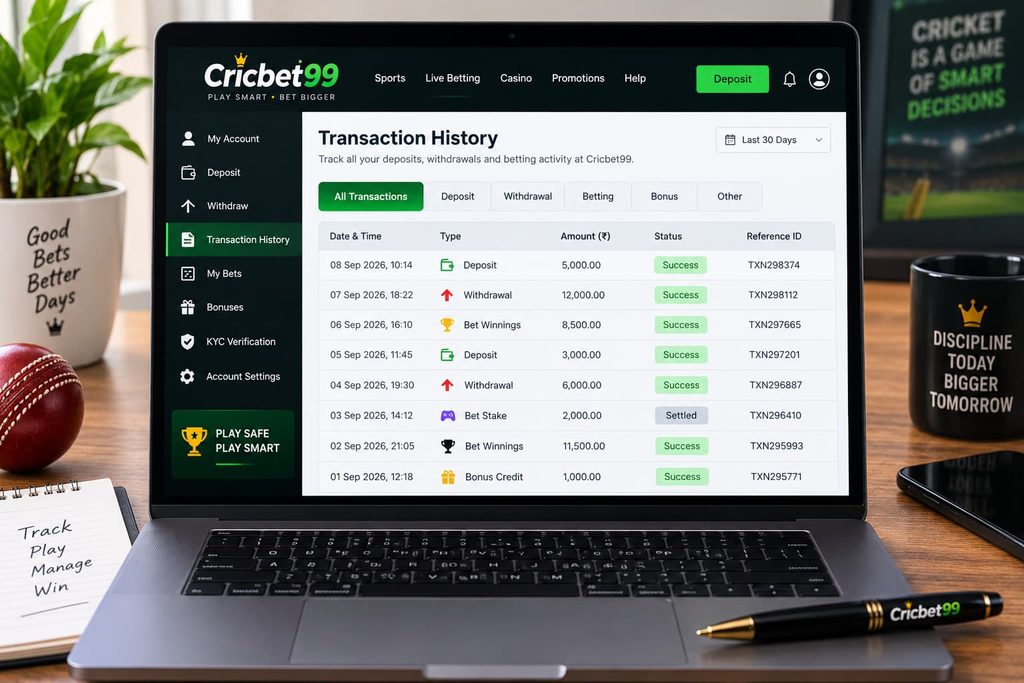 Cricbet99 ID Users: Keep Proper Transaction Records