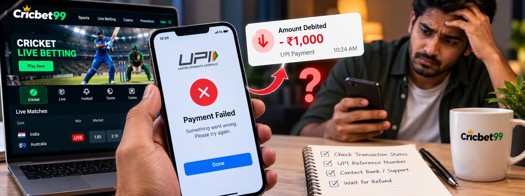 Cricbet99 UPI Payment Failed but Money Debited Complete Guide