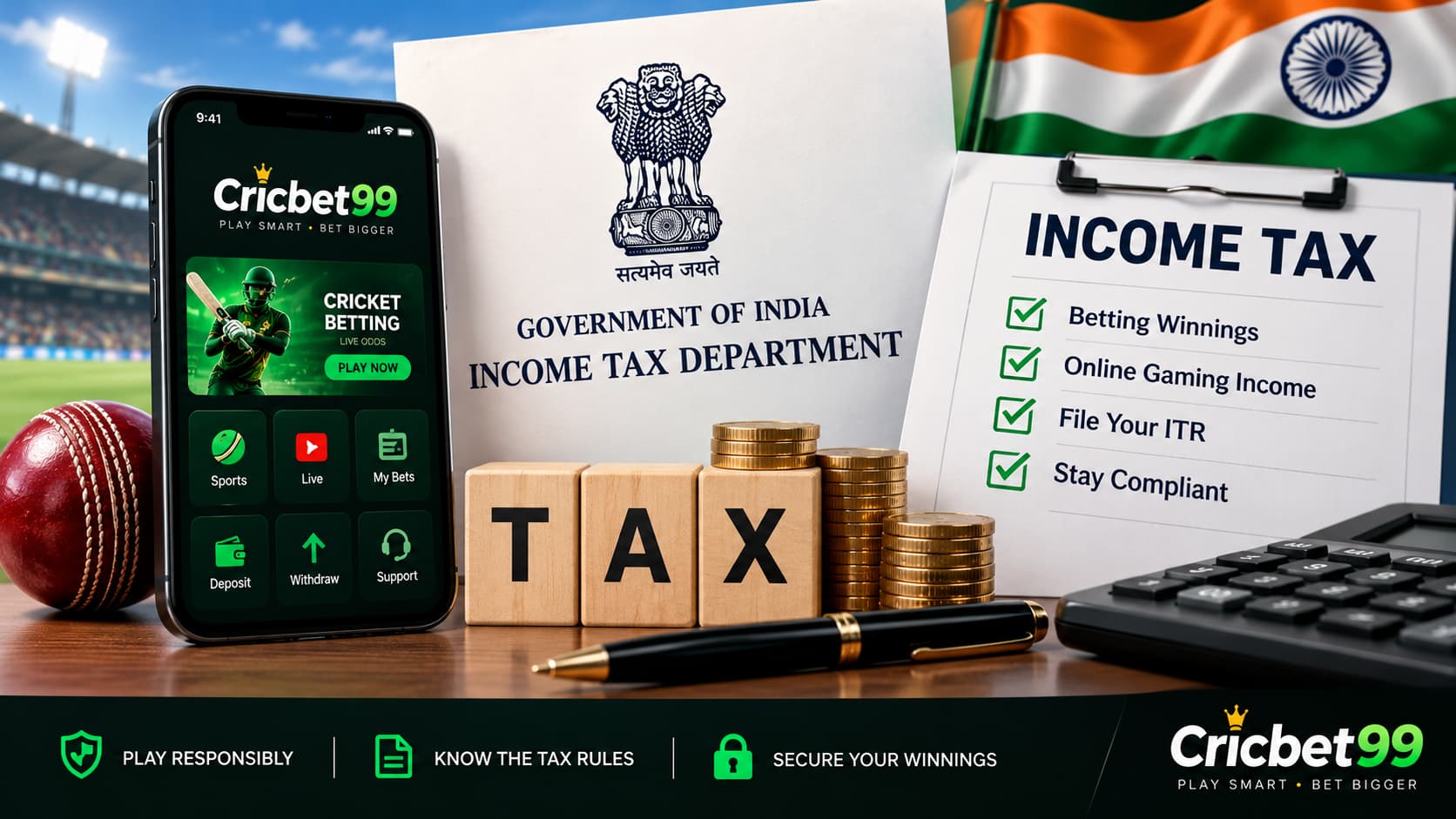 Tax on Cricket Betting Winnings in India